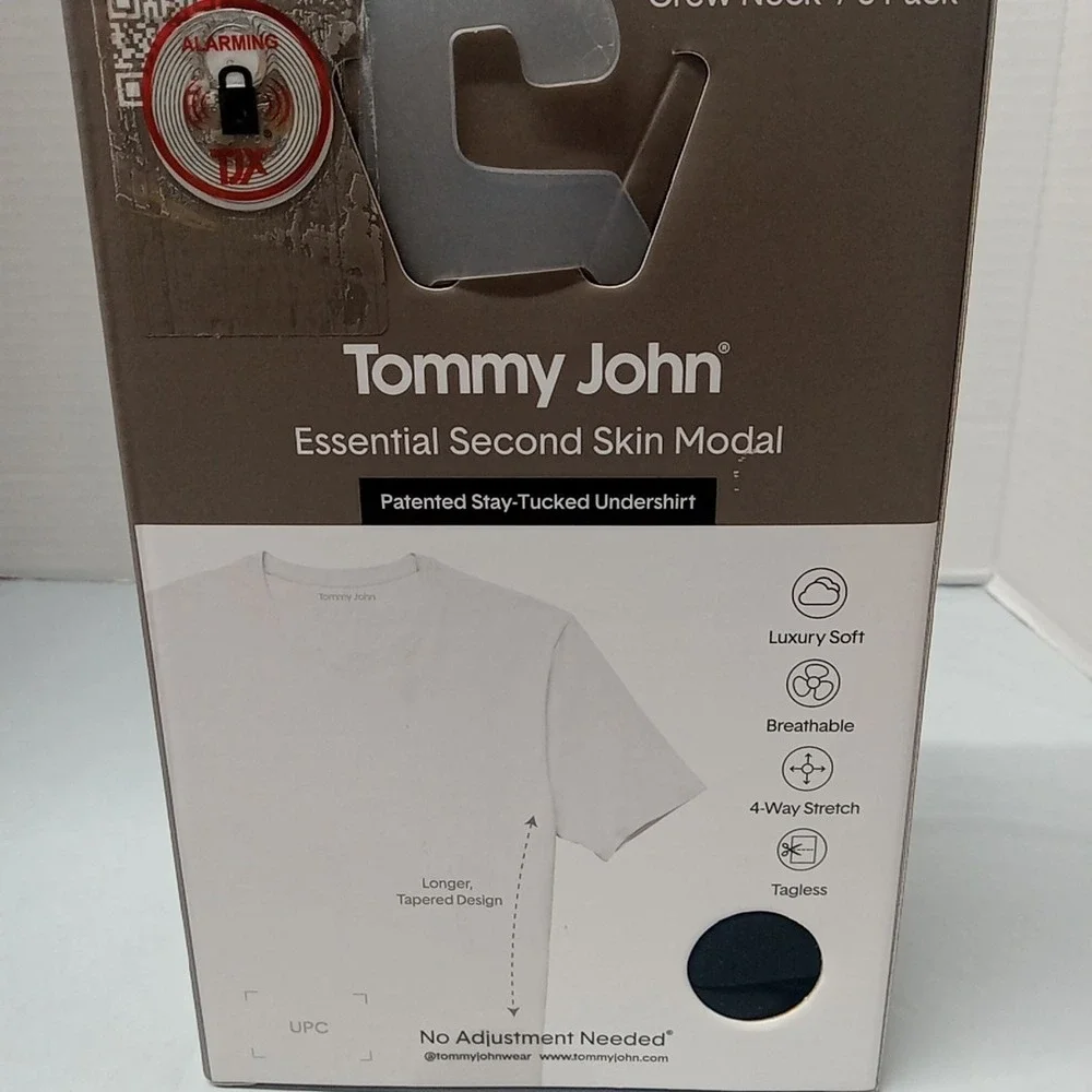 Tommy John Second Skin Crew Neck Undershirt Multicolors Men's Size L Soft 3 Pack